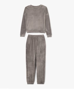 Pyjama en velours avec inscription Chicago fille